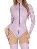 Glossy Bodysuit for Full Body Leather Adult L [Maeau] Women, Zentai, Leotard, Catsuit, Party, Halloween, Club, Cosplay, Costume, #Purple