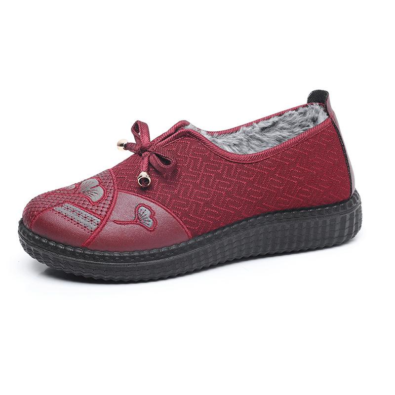 Fleece and Thickened Warm Cloth Shoes, Women's Cotton Shoes, Soft-soled Anti-slip Cotton Boots