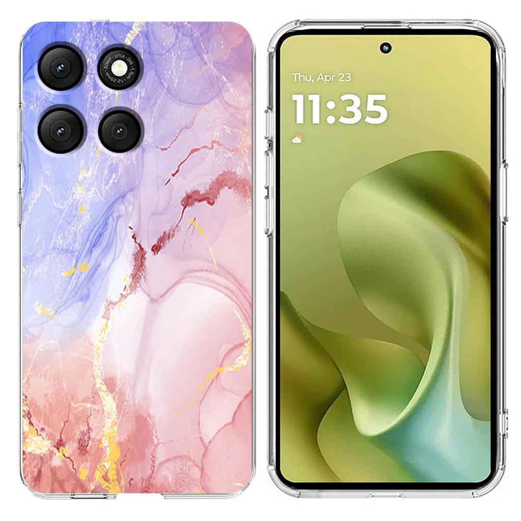 Pro Motorola Moto G86 5G Pouzdro Mramorový Vzor Potisk Měkký TPU Kryt na Telefon