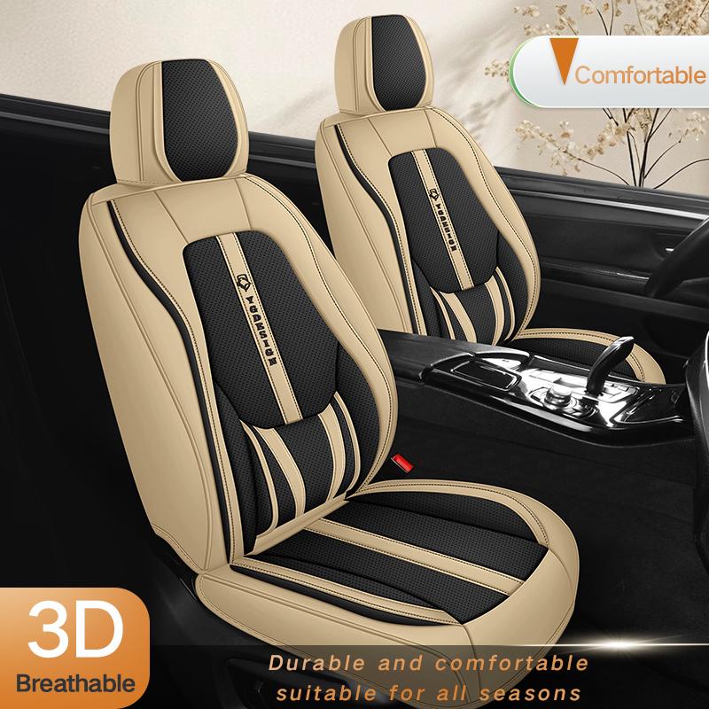 5-Seat Full Coverage Car Seat Covers with Built-in Lumbar Support -Universal for Sedans/SUVs - Durable Breathable Auto Protector