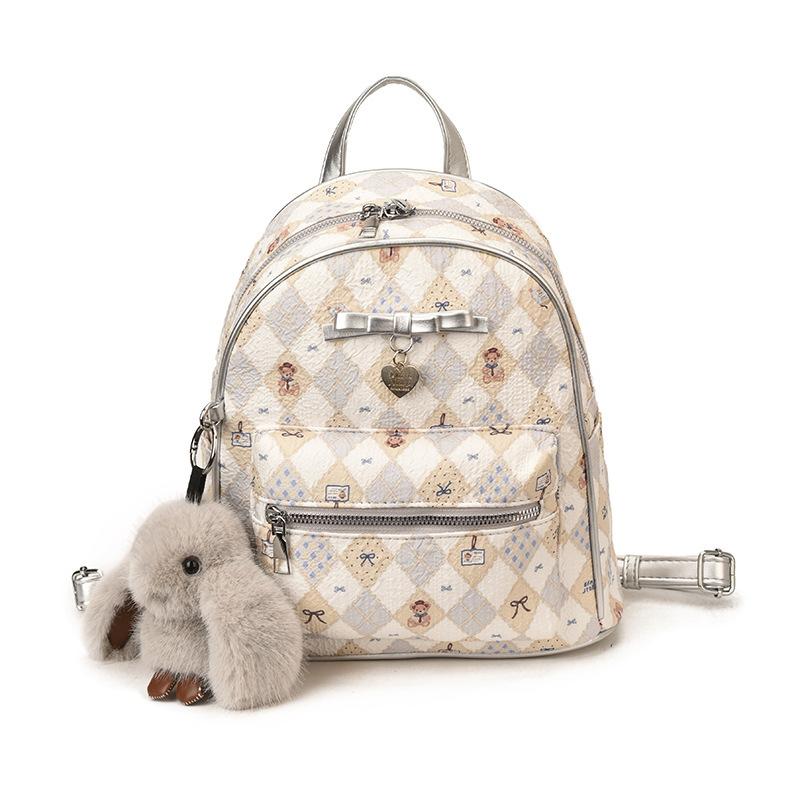 Schoolbag high-end sense large-capacity cartoon backpack women's 1011 new travel backpack college student class schoolbag