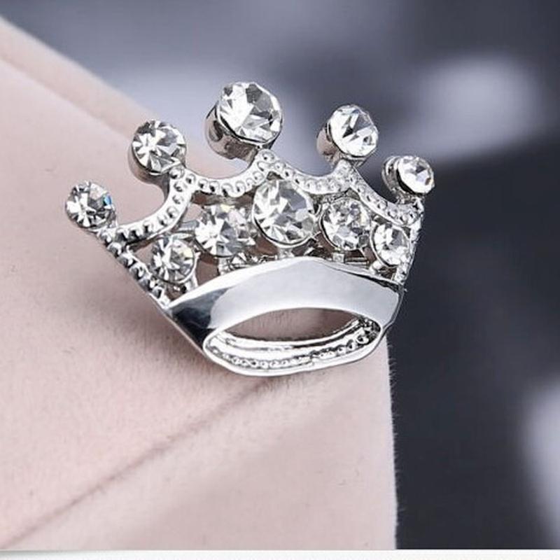 Crown Brooches Rhinestone Pins Dress Decoration Buckle Badge Jewelry Accessories For Women