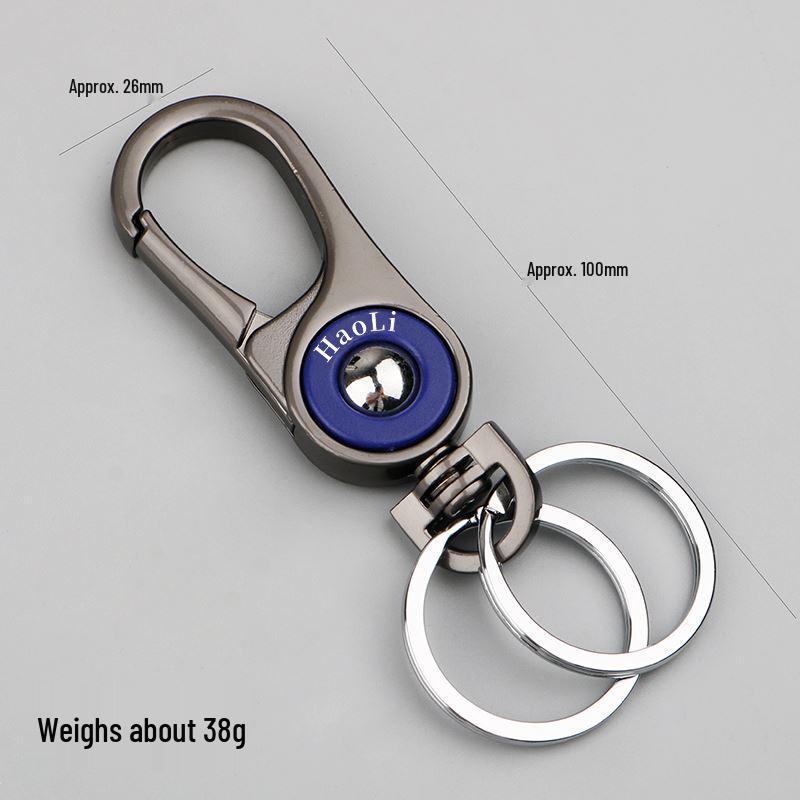 Men's Titanium Alloy Key Chain Pendant with Stainless Steel Ring