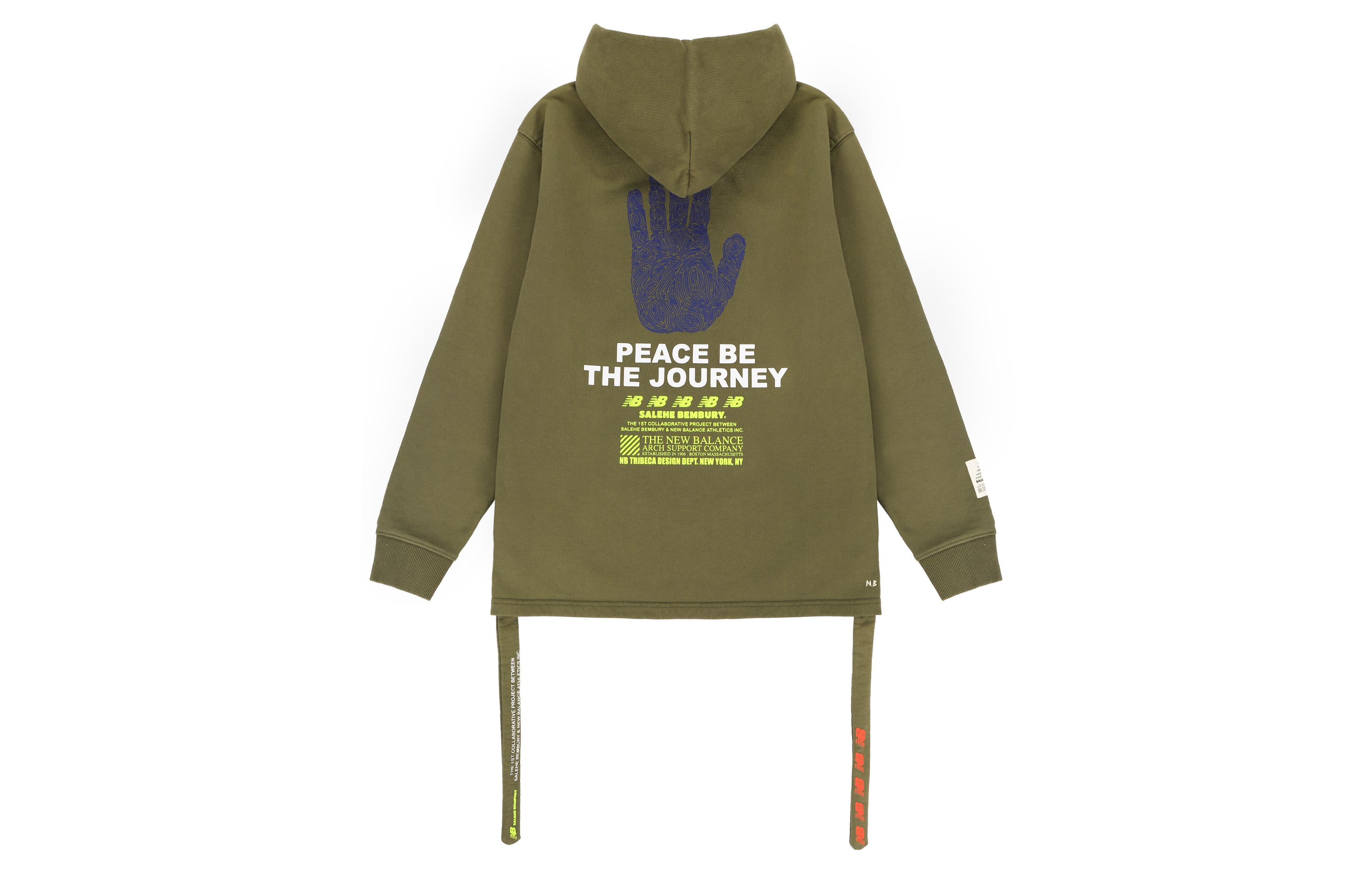 New Balance Salehe Bembury Sweatshirts Unisex Olive Hooded Moderate Regular MT11567-OLG S