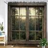 Forest Scenery Outside the Window Shower Curtain Bath Curtain Landscape Printed Bathroom Curtains for Home Decoration Curtain