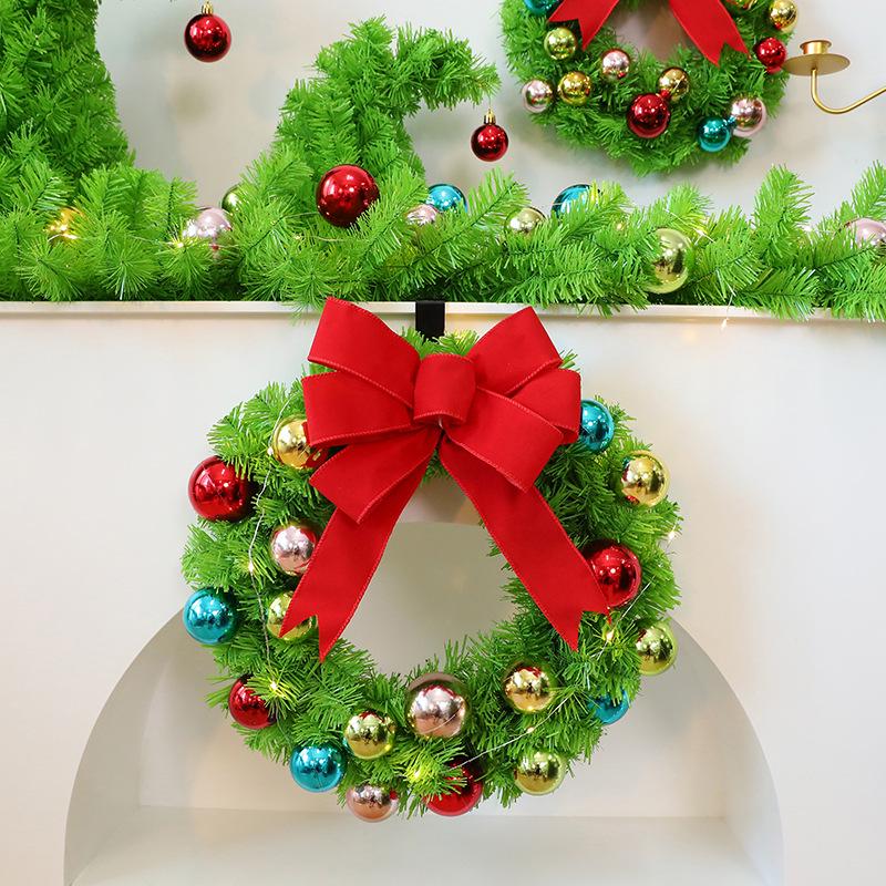 Yule Green Christmas Wreath Ornament for DIY Crooked Neck Tree Decorations