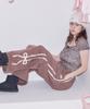 SWEATSWEET [Re] Sweet Ribbon Sweat Pants - Brown/Yellow