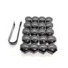 20pcs 17mm 19mm 21mm Wheel Nut Bolt Head Cover Cap Protective Bolt Caps Exterior Decoration Protecting Bolt Rims Black
