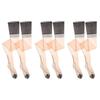 3 Perechi/Set Șosete Lungime Până la Coapsă cu Toc Cuban și Cusătură la Spate, Formă de Picior, Femei Sexy, 5D Ultra-Subțiri, Nailon Pur, Neelastice