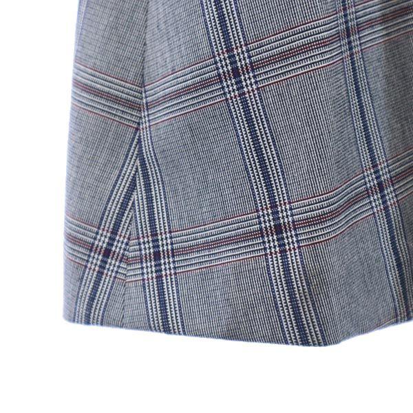 BLUE LABEL CRESTBRIDGE Sanyo Shokai Check Pattern 7 Minutes Sleeve One Piece Women Used