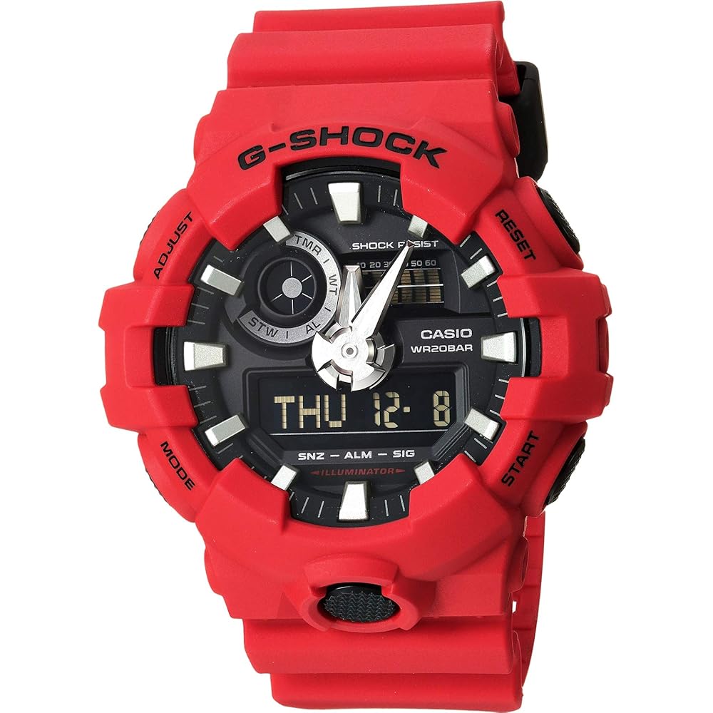 Casio G Shock Quartz Resin Casual Watch One Size Red