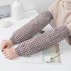 Strapazierfähige Baumwoll-Karo-Armstulpen für Herbst/Winter - Schmutzabweisend, Elastisch, Lockerer Sitz für Zuhause und Arbeitsschutz