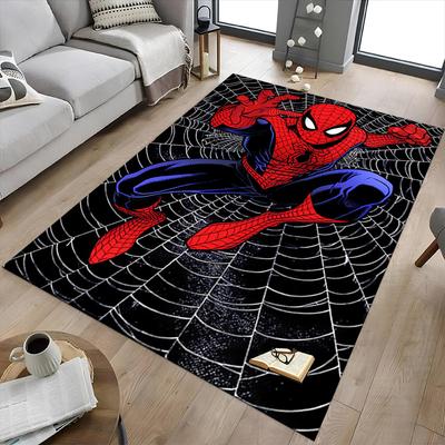 Spiderman Web Power Carpet For Playroom Bedroom Living Room Sofa Home Decorkids Game Area Rug Nonslip Floor Mat