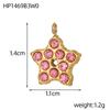 CARLIDANA DIY Baroque Zircon Heart Star Handmade Accessories Charm Stainless Steel Gold Plated Pendant Fashion Jewelry Making