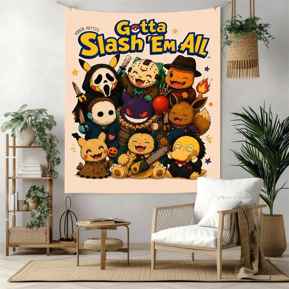 Digital Circus Wall Decor Tapestry Art For Pet Memorial Birthdaywedding Party Backdrop Family Gift