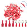 25Pairs 50pcs  PVC Red/Blue Connectors Wire Connectors Wire Terminals Connectors Assorted Kit Insulation Crimping Terminals