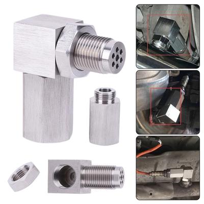 O2 Bung Extension Catalytic Converter 90 Degree P0420 P0430 Exhaust Catalyst Rear Oxygen Sensor Spacer Mini Catalyst O2 Adapter