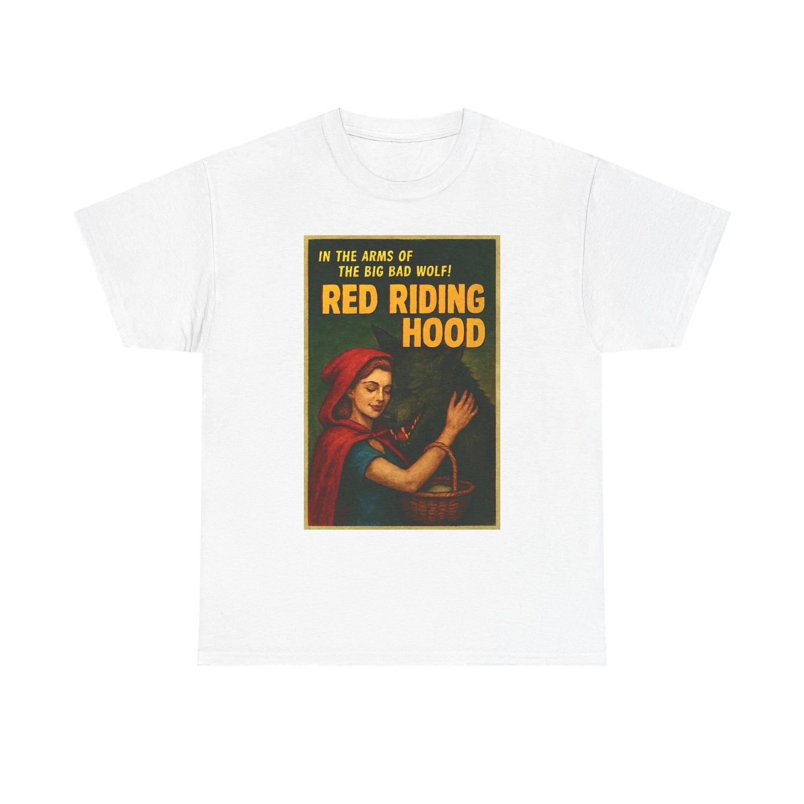 

Vintage Red Riding Hood Tee, Unisex Cotton Shirt, Fairy Tale Apparel, [...] 3XL