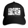 Black and White Trippy Print Baseball Cap Ball Cap Thermal Visor Designer Hat Big Size Hat Unisexs Caps Womens