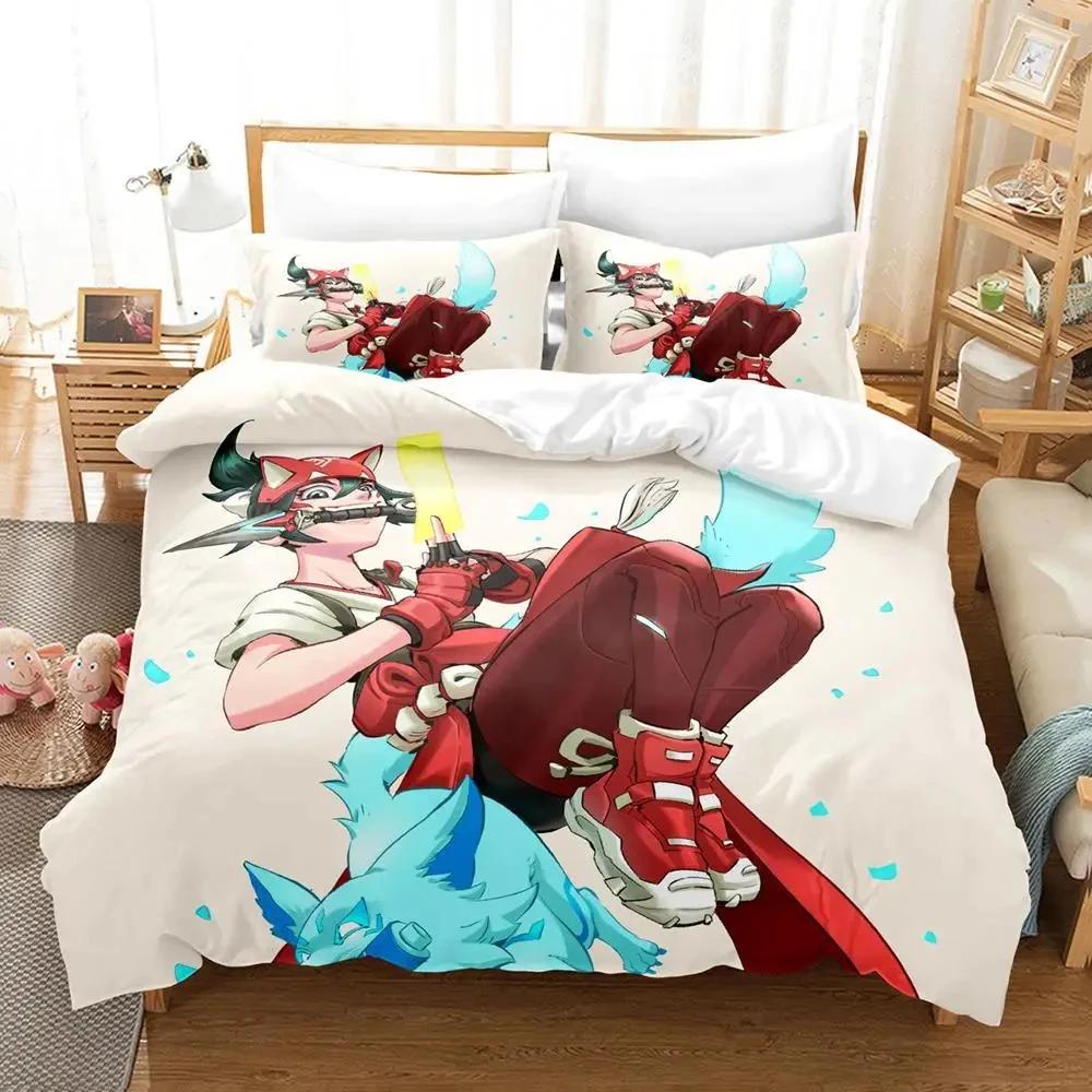 Comforter Game Overwatch Kiriko Heads Bedding Set Boys Girls Twin Queen Size Bed Kids Adult Home Textileextile