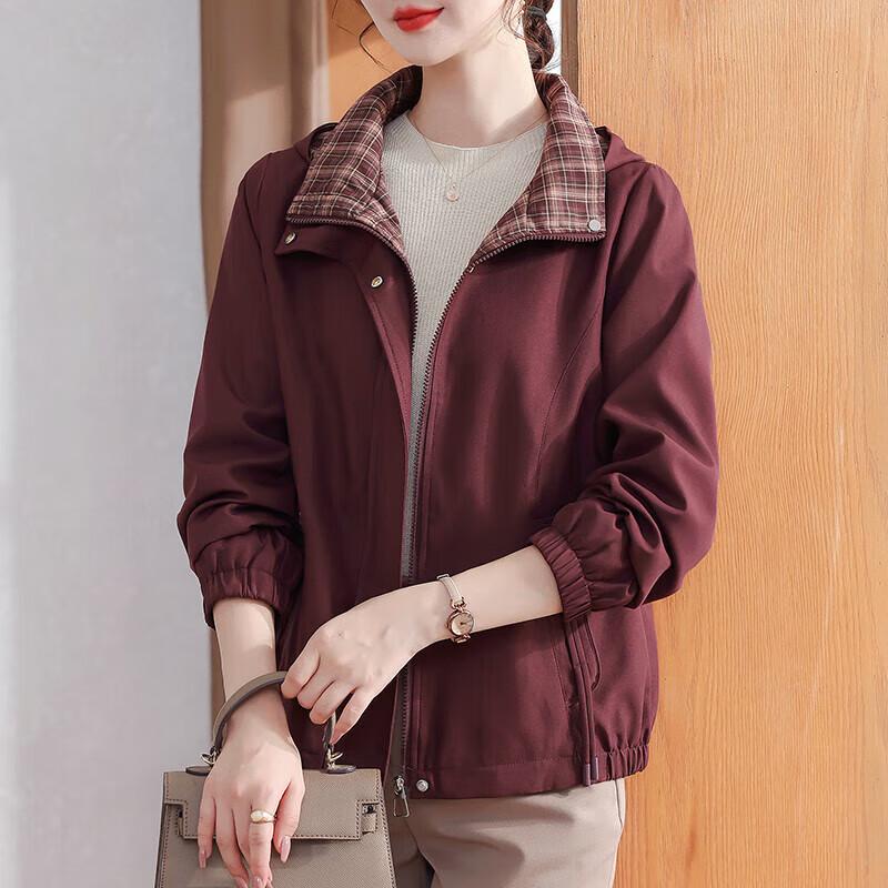 Women's 2025 Autumn Casual Plus Size Windbreaker Coat
