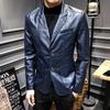 Spring Thin Men's Leather Jacket Men's Slim Leather Suit PU Leather Jacket Suit Men's Jacket
