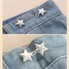 Detachable Pant Clips Jeans Button Snaps Simple Adjustable No Sewing Waistband Clothing Accessories 1pair Five Star Waist Buckle