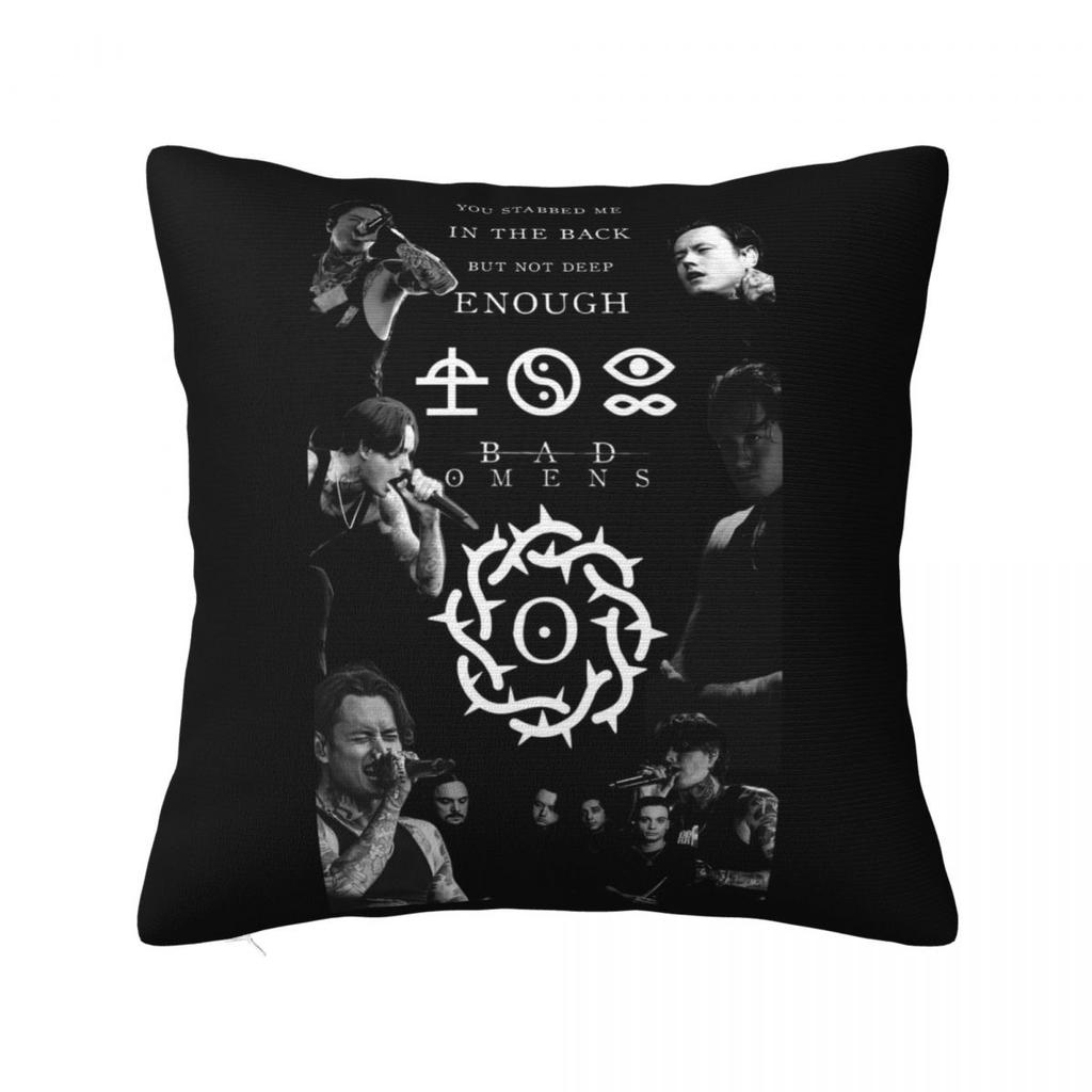 Bad Omens - Glass Houses Square Pillowcase Cushion Cover Pillow Case Throw Pillow Cover for Home Bedroom Car