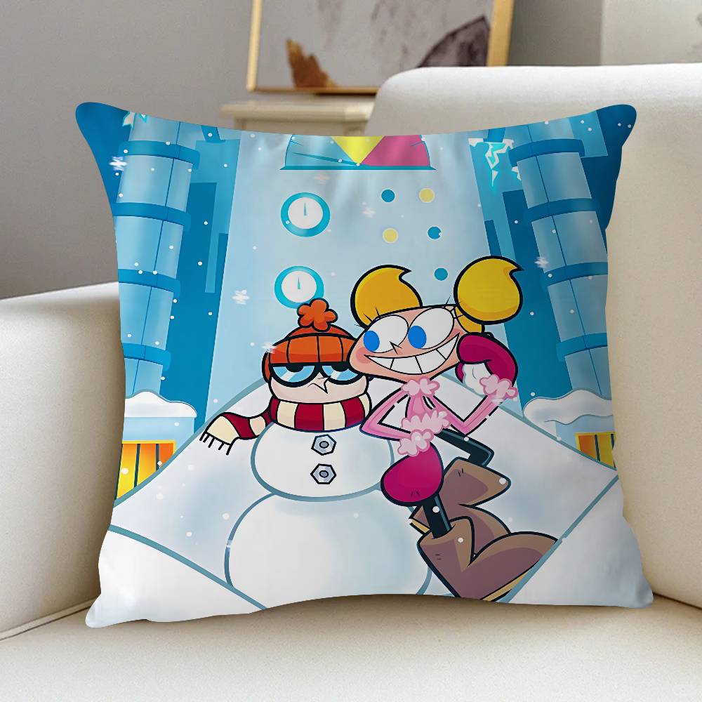 Лаборатория Декстера Диди Подушка Чехол для подушки Наволочка Гостиная Диван Домашний декор На заказ 12x12Inch