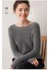Women's Striped 100% Cashmere Round Neck Sweater - Autumn/Winter Collection