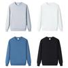 Yousheng Autumn Winter Men Top O Neck Loose Pure Color Elastic Cuffs Pullover Mid Length Sport Daily Wear School Sweatshirt