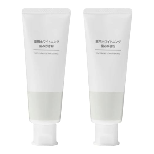 [Set of 2] MUJI Medicated Whitening Toothpaste, 100g, Oral Care, Bad Breath Care, Prevents Bad Breath, Whitens Teeth
