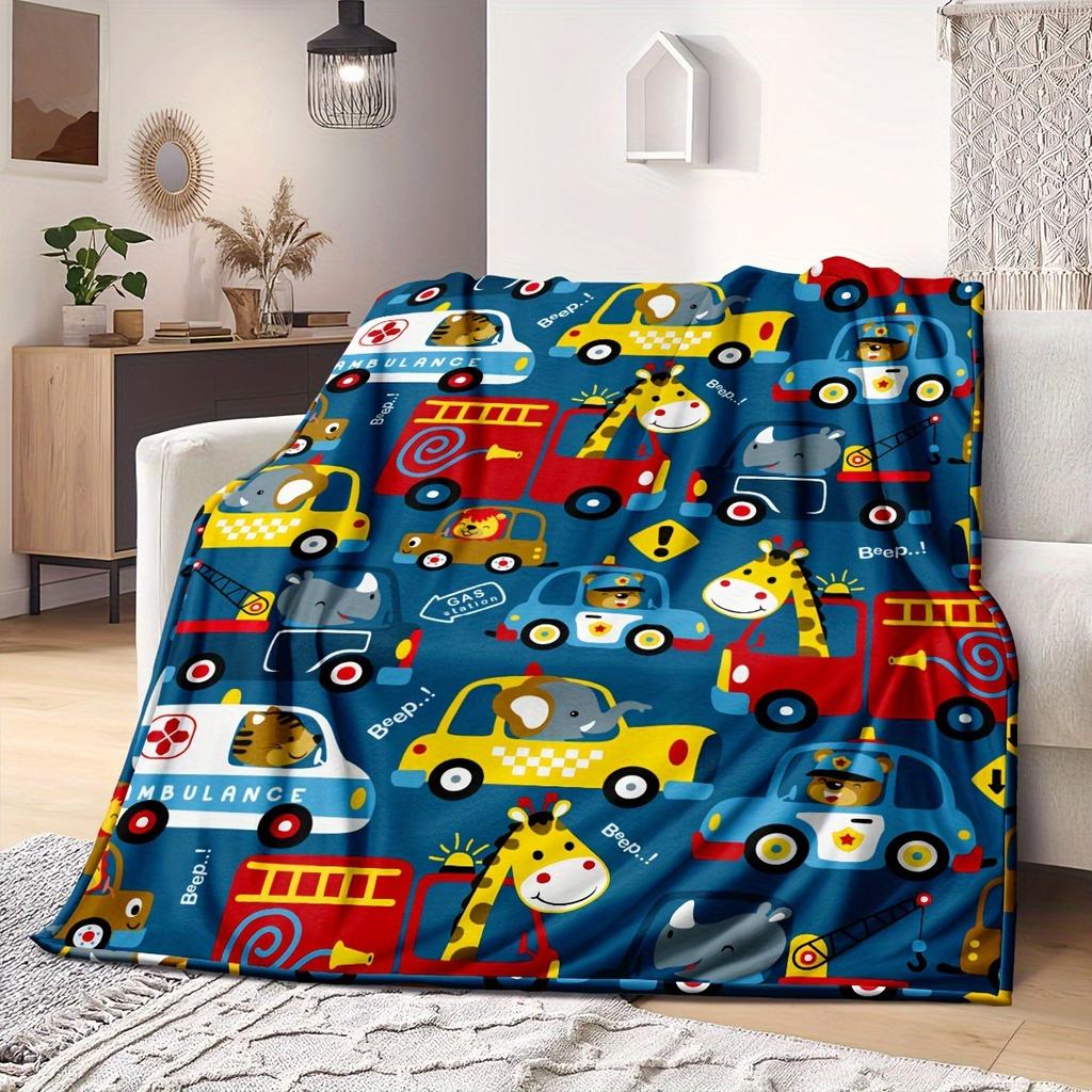 Lustige Kinder-Autodecke: Umarme das helle Design, den ultraweichen Stoff und die gemütliche Atmosphäre für die verspielte Wohnkultur deines Kindes.