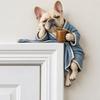 Modern Door Corner Pendant Wooden Animal Door Sign Gate Top Decoration Owl Door Frame  Gift