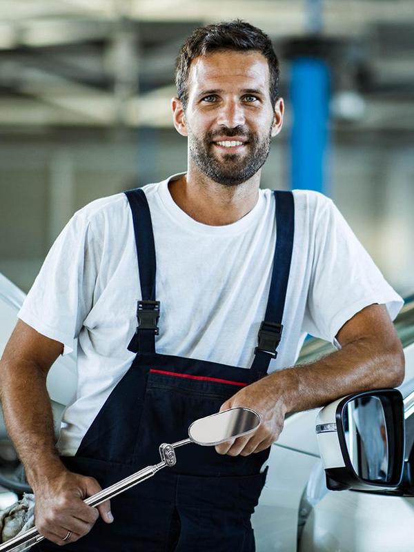 Mechanics Mirror 360 Degree Rotation With LED Mechanics Cars Inspection Tools For Checking Observing Vehicle Small Parts