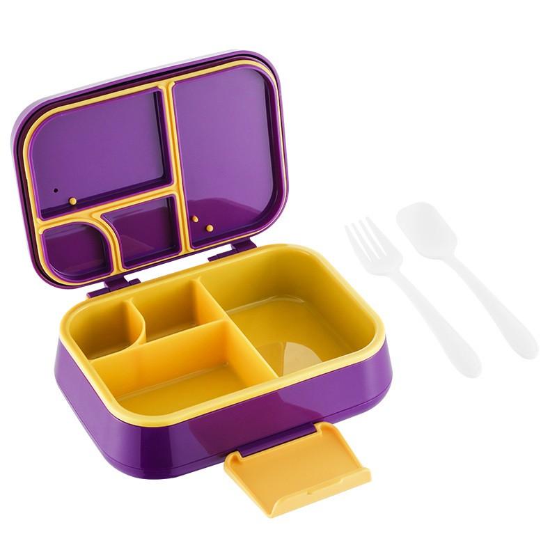 Leak-Proof Student Lunch Box With Multi-Compartment Design Food-Safe PP Bento Container Kids School Meals Microwave Safe