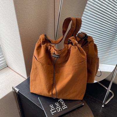 Drawstring Crossbody Bag Casual Shoulder Bag with Adjustable Strap Women Lightweight Tote for Daily Commuting Street
