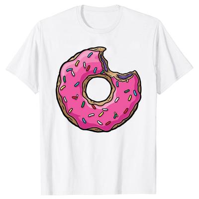Funny Sweet Donut Cartoon T Shirts Summer Style Graphic Cotton Short Sleeve Donuts Lover Birthday Gifts Adult Humor Tshirt Men