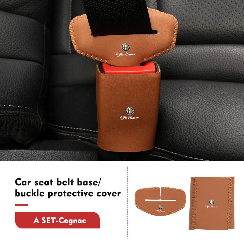 YMSOV1 Car Seatbelt Buckle Cover Protector Cover Anti-scratch Cover For Alfa Romeo Giulietta GT 159 147 156 Mito Brera Giulia Spider F1