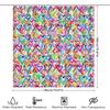 Colorful Love Heart Print Shower Curtain Waterproof Decorative Bathroom Liner Set