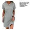 Women's Summer Shirt Dress Casual V-Neck Short Sleeve T-shirt Dress Beach Vacation Mini Shift Sundress