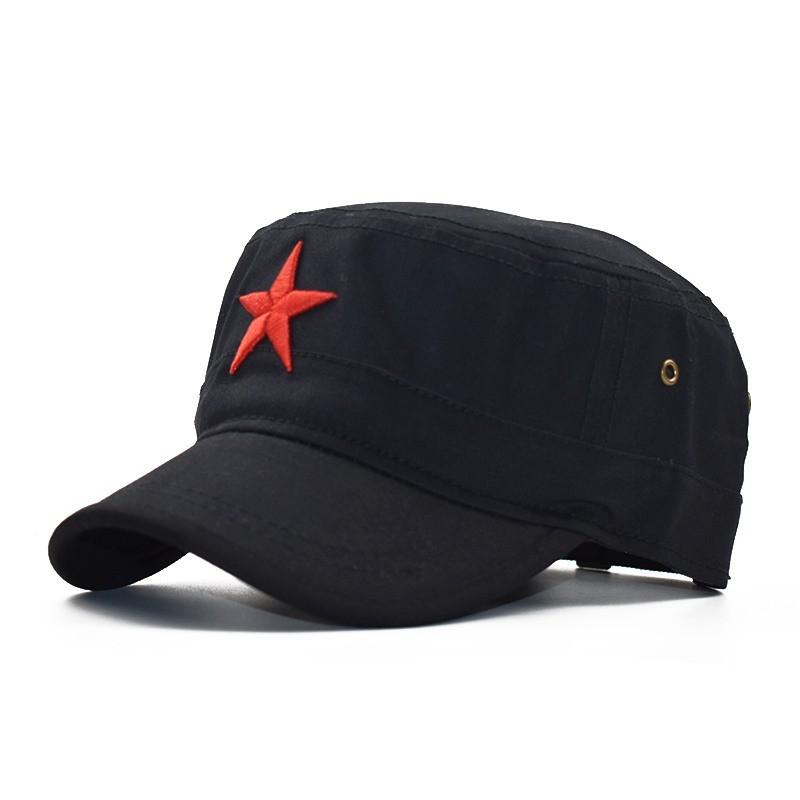 Five Red Pointed Star Hat Cotton Baseball Cap For Travel Days Casual