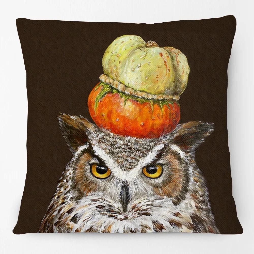 Soft Peach Skin 2D Flat Printed Cushion Cover Ethnic Bird Nordic House Throw Pillow Case For Couch Living Room Home Decor Case