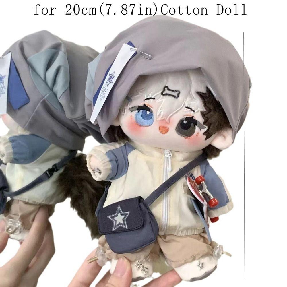 Hoodie Cotton Doll Clothes Overalls Plush Toy Clothes Cute 20cm Plush Toy Clothes Doll Accessories