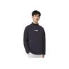 Li Ning CBA Series Logo Half High Neck Pullover Sweatshirt Men Sweatshirt Black AWDR711-3