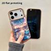 Phone Case: 2D flat lambskin suitable for iPhone 18, 17, 16, 15, 14, 13 Pro protective cases, colorful butterfly lake surface, Christmas and Halloween