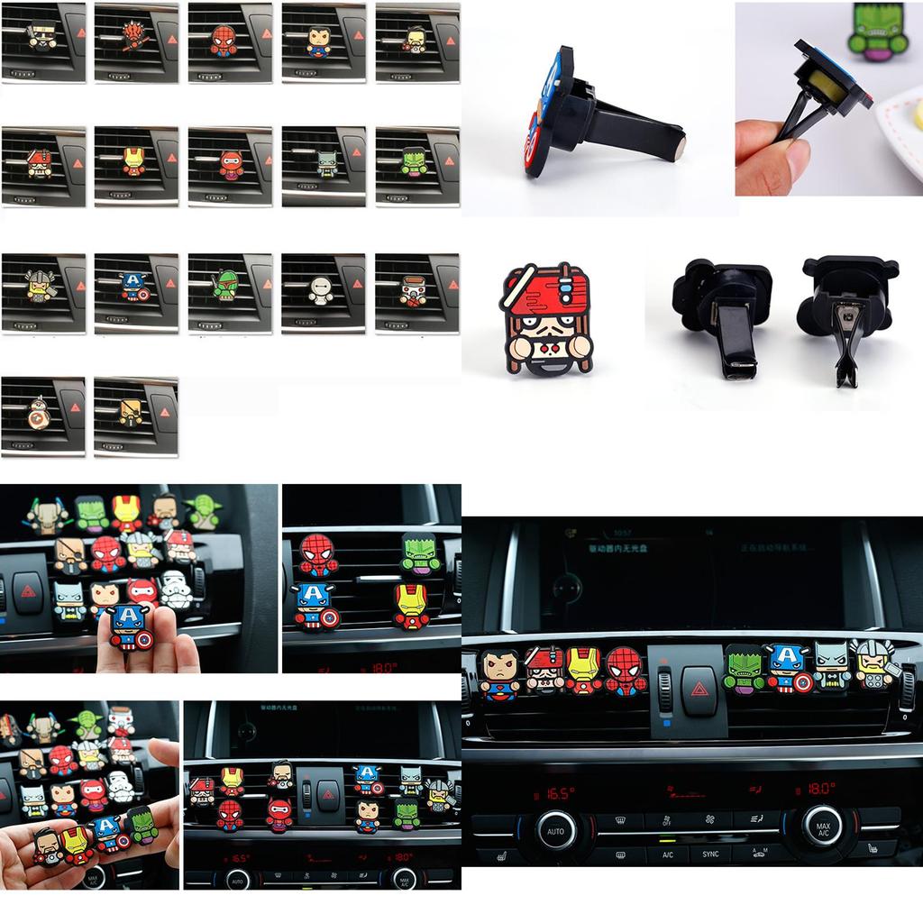 Roztomilý kreslený osvěžovač vzduchu do větrací mřížky s prémiovou vůní pro interiér vozu