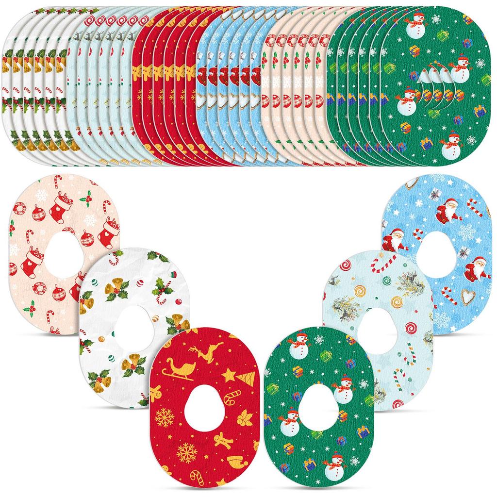 Festive Cartoon Blood Glucose Meter Waterproof Sticker: Sweatproof, Colorful, Dynamic Sensor Patch