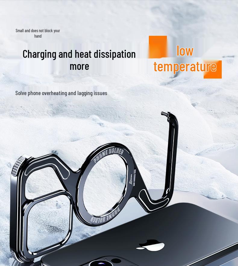Custodia Magnetica in Metallo Antiurto a Z Creativa per iPhone 17 Pro con Dissipazione del Calore.