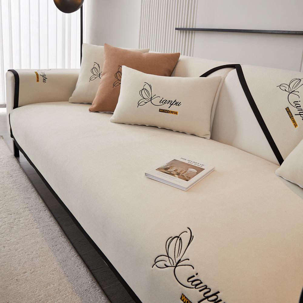 Chenille Sofa Cushion Four Seasons Universal Simple Modern Seat Cushion Non-Slip Seat Cover Cover Cloth